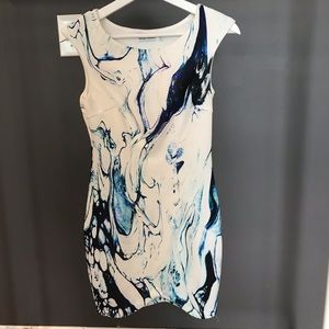 Marble print dress
